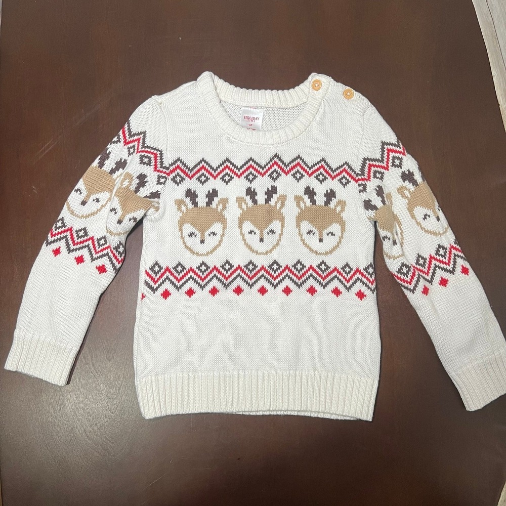 Reindeer holiday sweater‎ size 4T